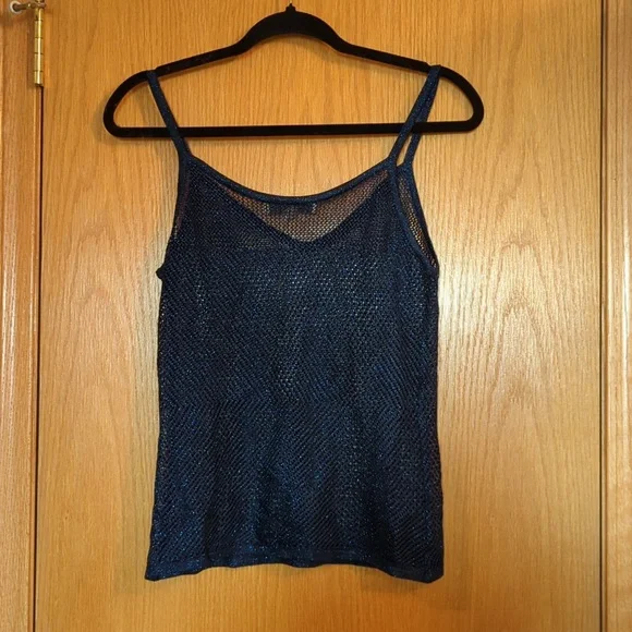 Blue Mesh Top - Picture 2 of 4